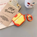 Ironman AirPods Case Cover – Superhero Armor Silicone Case with Keychain