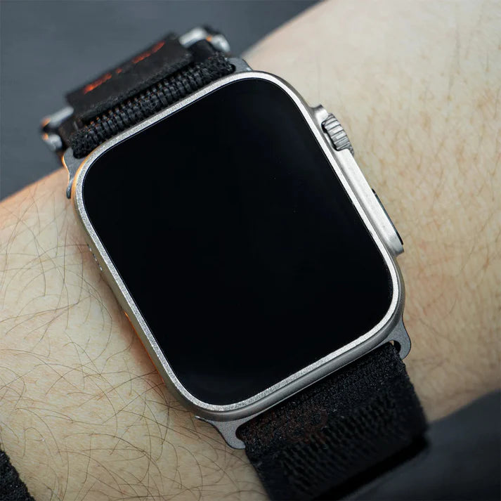 Duzon Nylon Loop Watch Band for Apple Watch – Double Velcro Strap with Magnetic Buckle (Compatible with Ultra/Series 10 to Series 1)