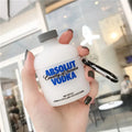 Mini Vodka Bottle Case for AirPods pro 2 – Cute 3D Silicone Earbud Cover