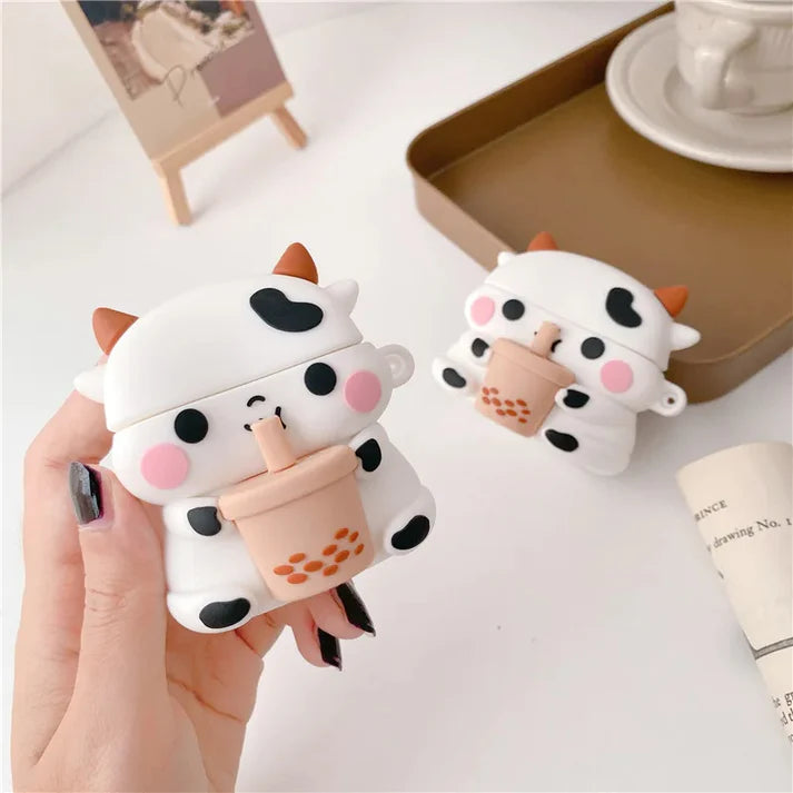 Cute Cow Cover For AirPods - Premium Silicone Case