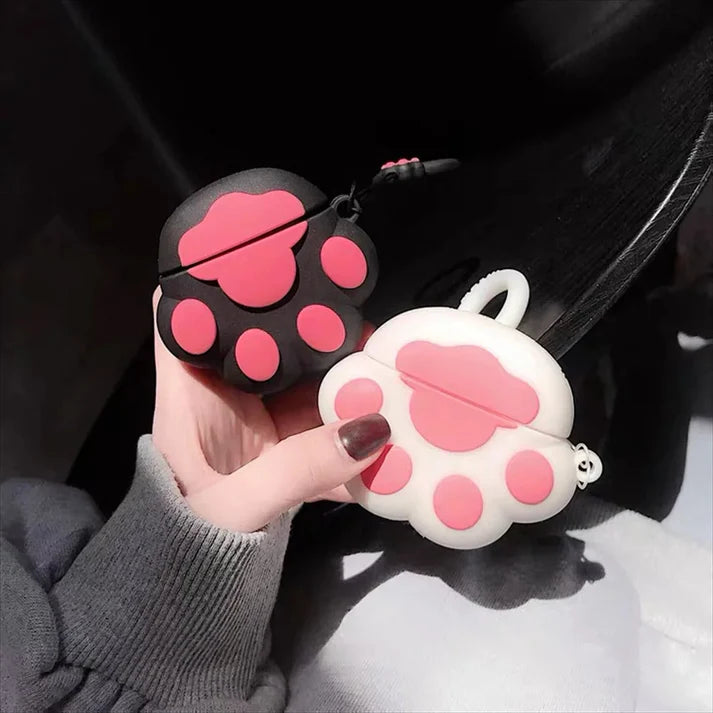 Cute Paws AirPods Case – Soft Silicone Paw-Shaped Cover with Hook by Coverner India