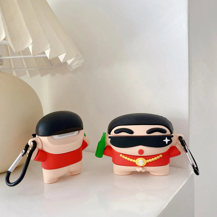 Shinchan Red Airpods Cover for Apple AirPods pro 2 - Premium Silicone Case