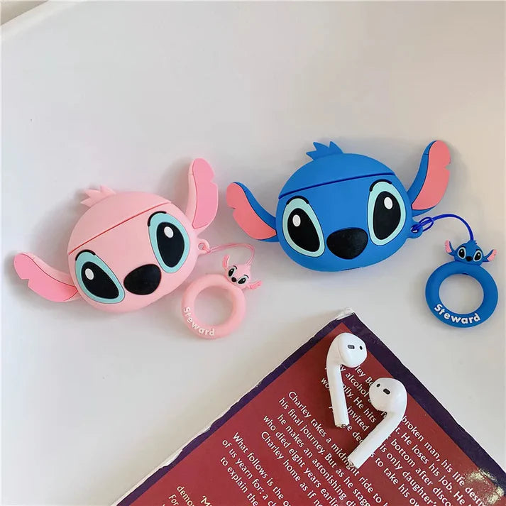 Cute 3D Cartoon Stitch AirPods pro 2 Cover – Premium Shockproof Silicone Case