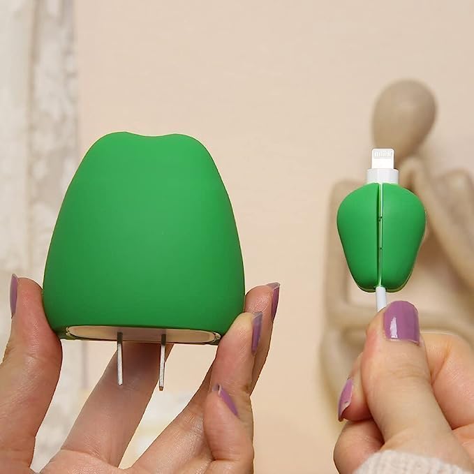 Avo-Cuddle 3-in-1 Charger Protector Set – Cute Avocado Cable Cover