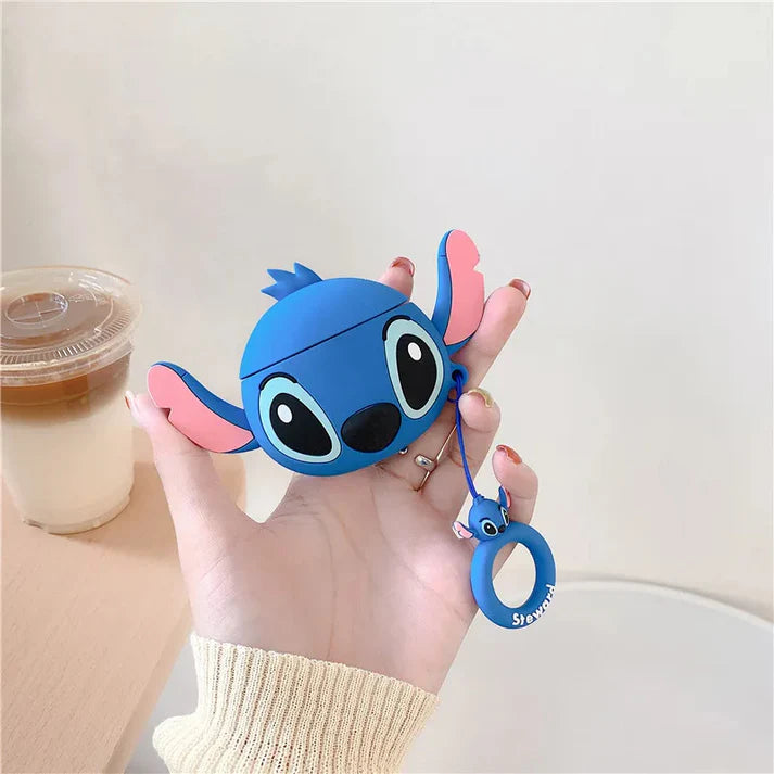 Cute 3D Cartoon Stitch AirPods pro 2 Cover – Premium Shockproof Silicone Case