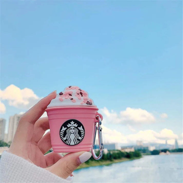 Starbucks (Pink) Airpods Cover for Apple AirPods pro 2 - Premium Silicone Case Cover
