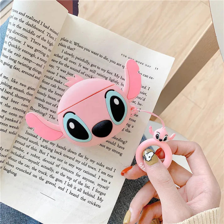 Cute 3D Cartoon Stitch AirPods pro 2 Cover – Premium Shockproof Silicone Case