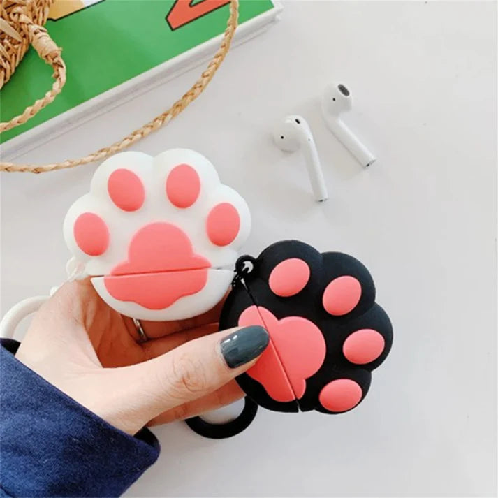 Cute Paws AirPods Case – Soft Silicone Paw-Shaped Cover with Hook by Coverner India