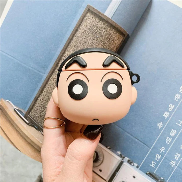 Shinchan Face - Airpods Cover for Apple AirPods Pro - Premium Silicone Case Cover