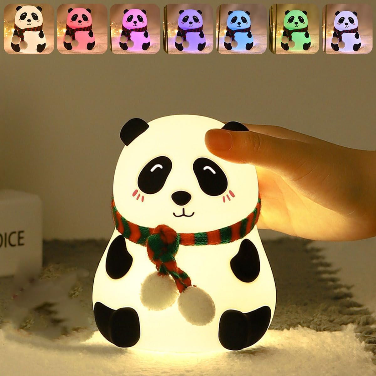 Cute Panda LED Night Lamp for Kids & Room Decor