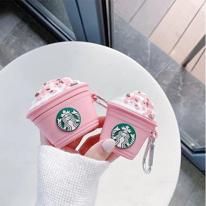 Starbucks (Pink) Airpods Cover for Apple AirPods pro 2 - Premium Silicone Case Cover
