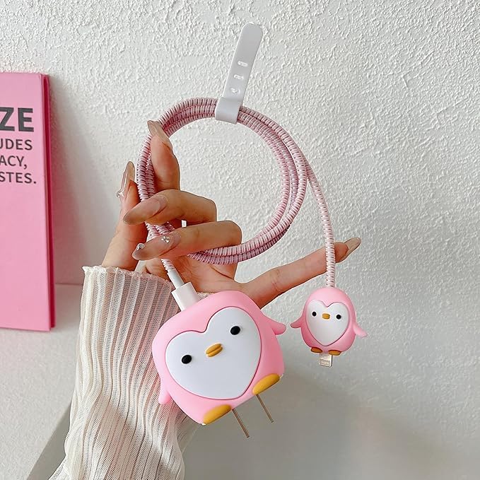 Cute Penguin Charger Case Combo Pack