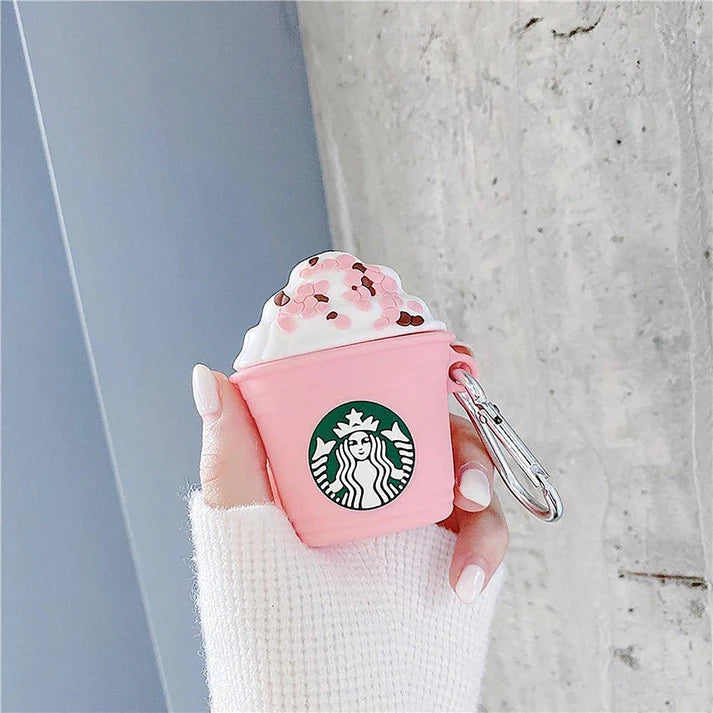 Starbucks (Pink) Airpods Cover for Apple AirPods pro 2 - Premium Silicone Case Cover