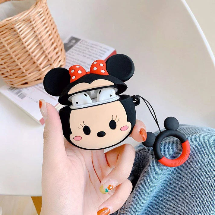 Cute Minnie Mouse Airpods Cover for Apple AirPods pro 2 - Silicone Case Cover - Premium