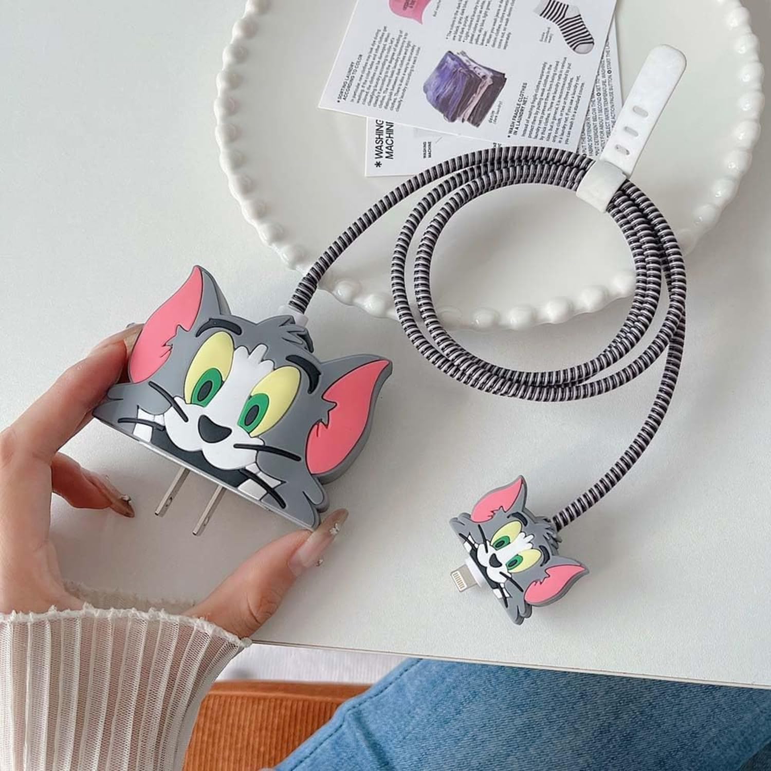 Tom And Jerry Cartoon Cat Charger Case Combo Pack