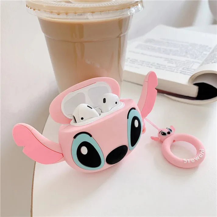 Cute 3D Cartoon Stitch AirPods pro 2 Cover – Premium Shockproof Silicone Case