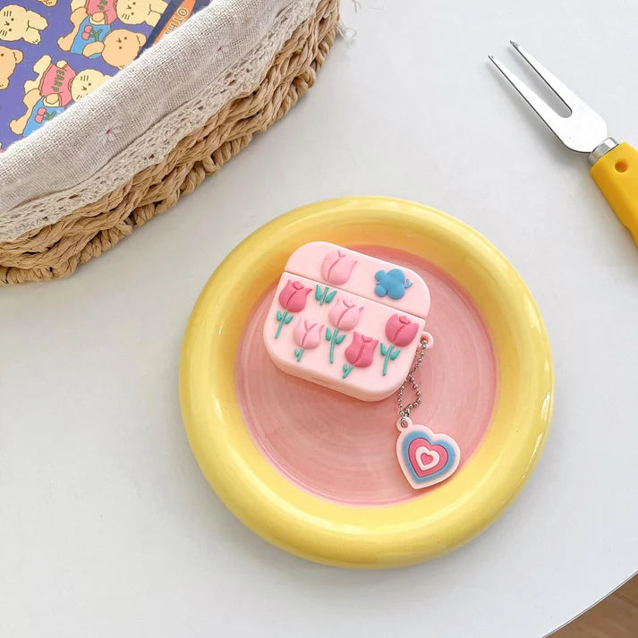 Cute Flower Airpods Cover for Apple AirPods pro 2 - Premium Silicone Case Cover
