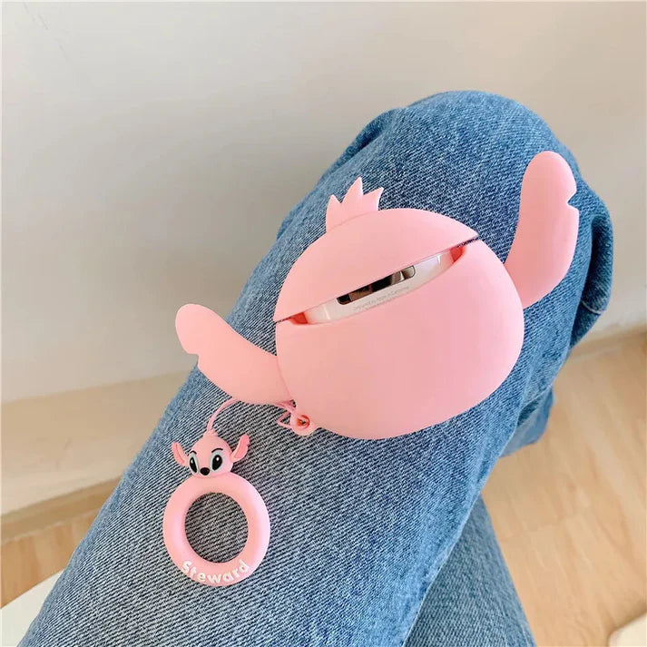 Cute 3D Cartoon Stitch AirPods pro 2 Cover – Premium Shockproof Silicone Case