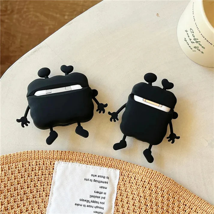 Black Coal Ball (With Hands & Legs) Airpods Cover - Premium Silicone Case