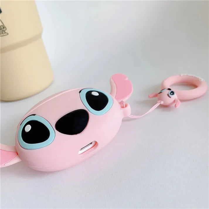 Cute 3D Cartoon Stitch AirPods pro 2 Cover – Premium Shockproof Silicone Case