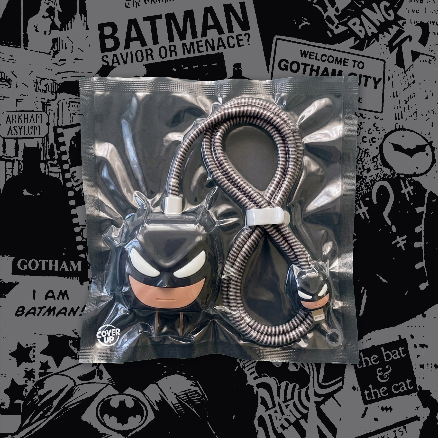 Batman Mask Charger Cover & Cable Protector