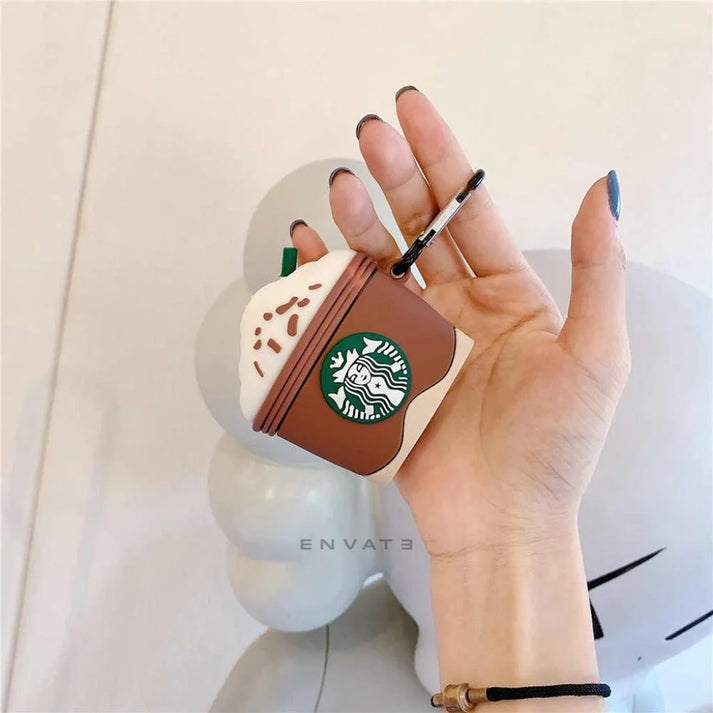 Starbucks-Inspired "Frappe" 3D Silicone AirPods Case – Artisan Series