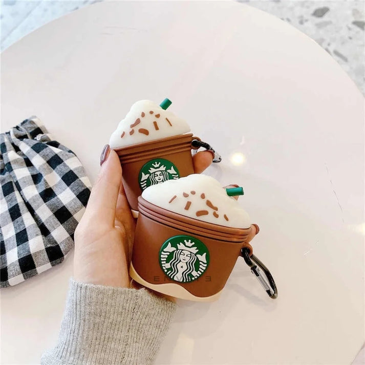 Starbucks-Inspired "Frappe" 3D Silicone AirPods Case – Artisan Series