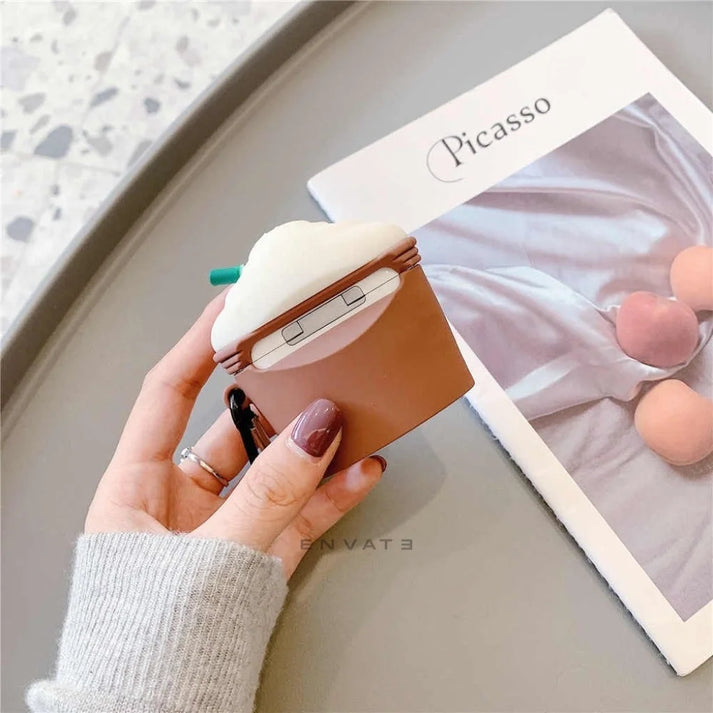 Starbucks-Inspired "Frappe" 3D Silicone AirPods Case – Artisan Series