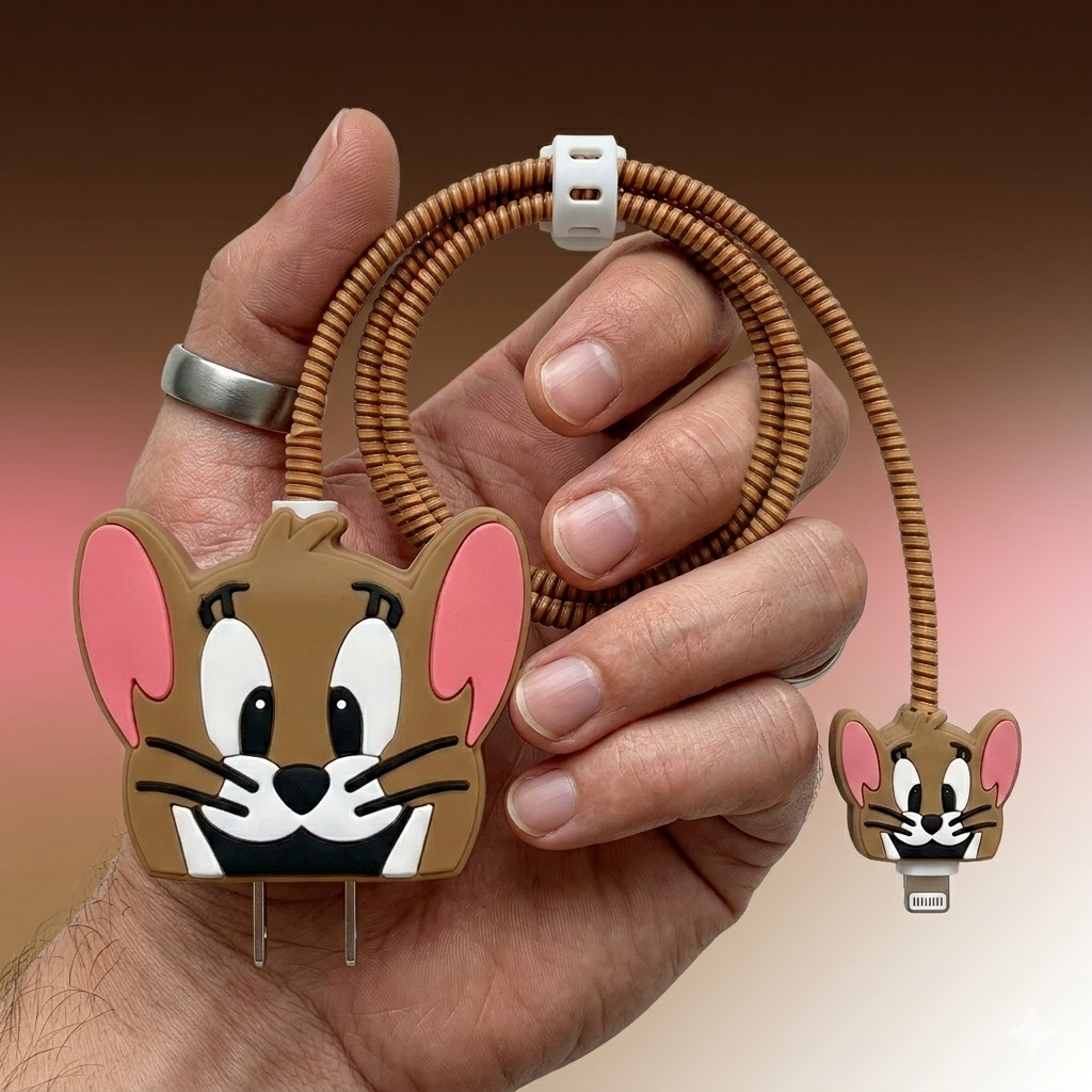 Tom And Jerry Cartoon Cat Charger Case Combo Pack