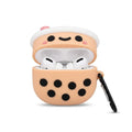 Bubble Tea (Boba Tea) AirPods Case – Cute Silicone Cup Design with Hook by Coverner India