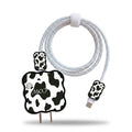 Cozy Cow Print 3D Wavy Charger Armor & Cord Saver