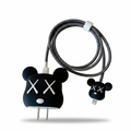 Cool Black Bear Charger Cover with Cable Protector