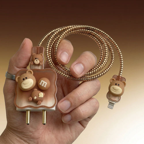 Brown Bear Charger Cover & Cable Protector