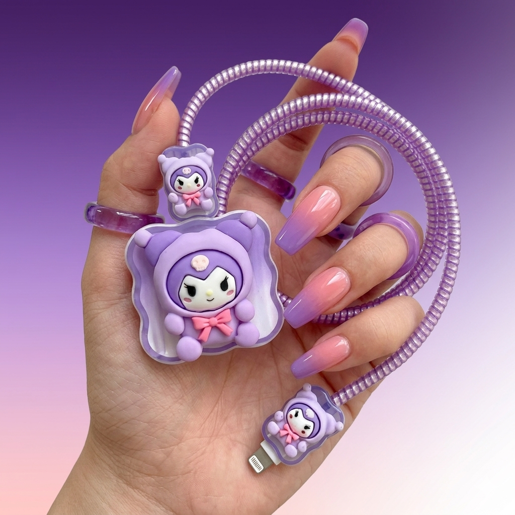 Kuromi Charger Cover & Cable Protector