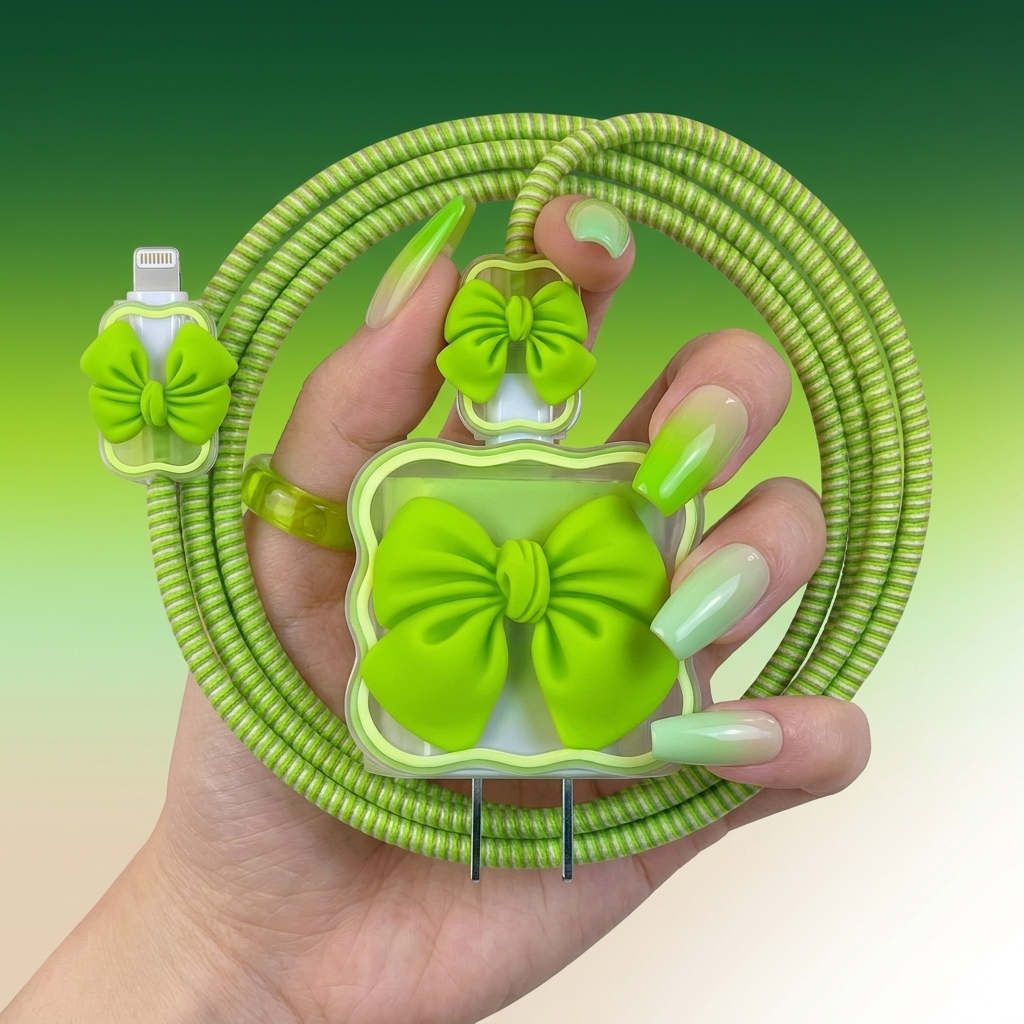Green Bow Charger Case