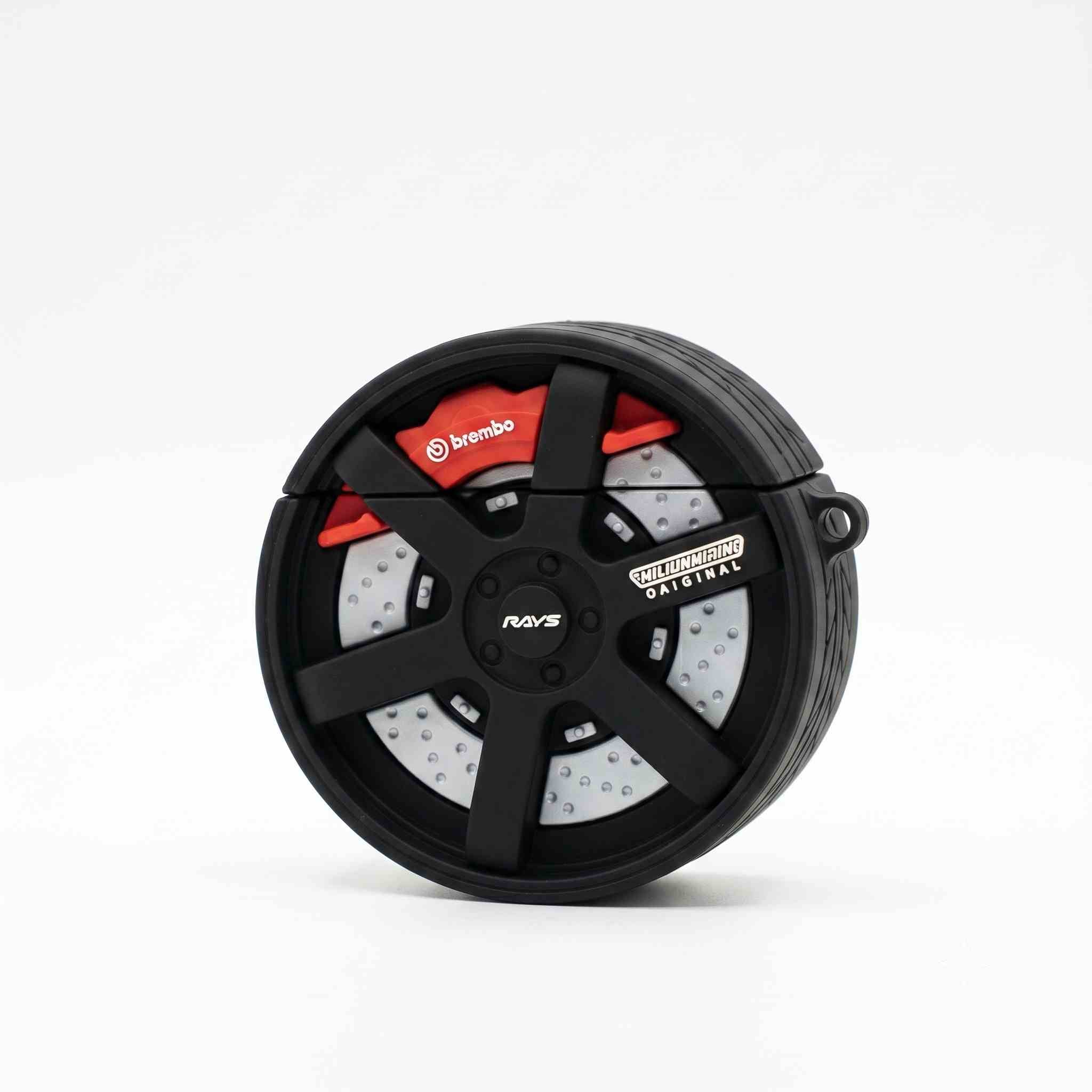 Racing Tire - Red Disc - Airpods Cover for Apple AirPods pro 2- Premium Silicone Case - LIMITED