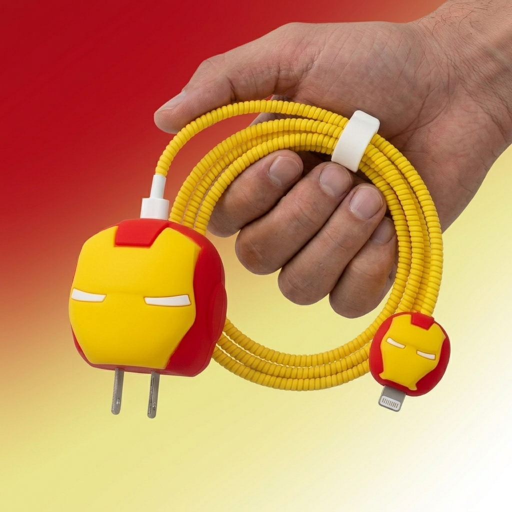Venom & Iron Man Silicone Charger Protector Pack