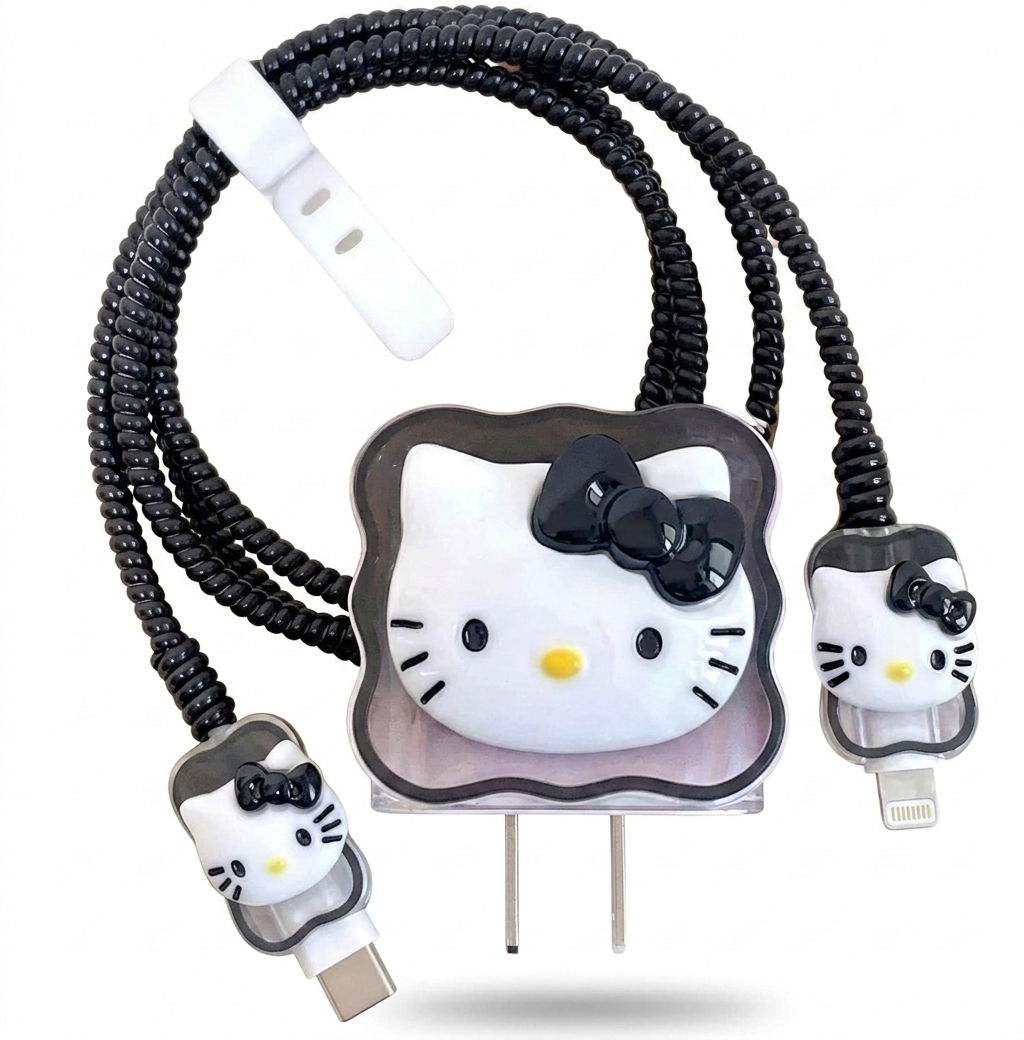 Hello kitty, Charger Cover with Cable Protector for iPhone