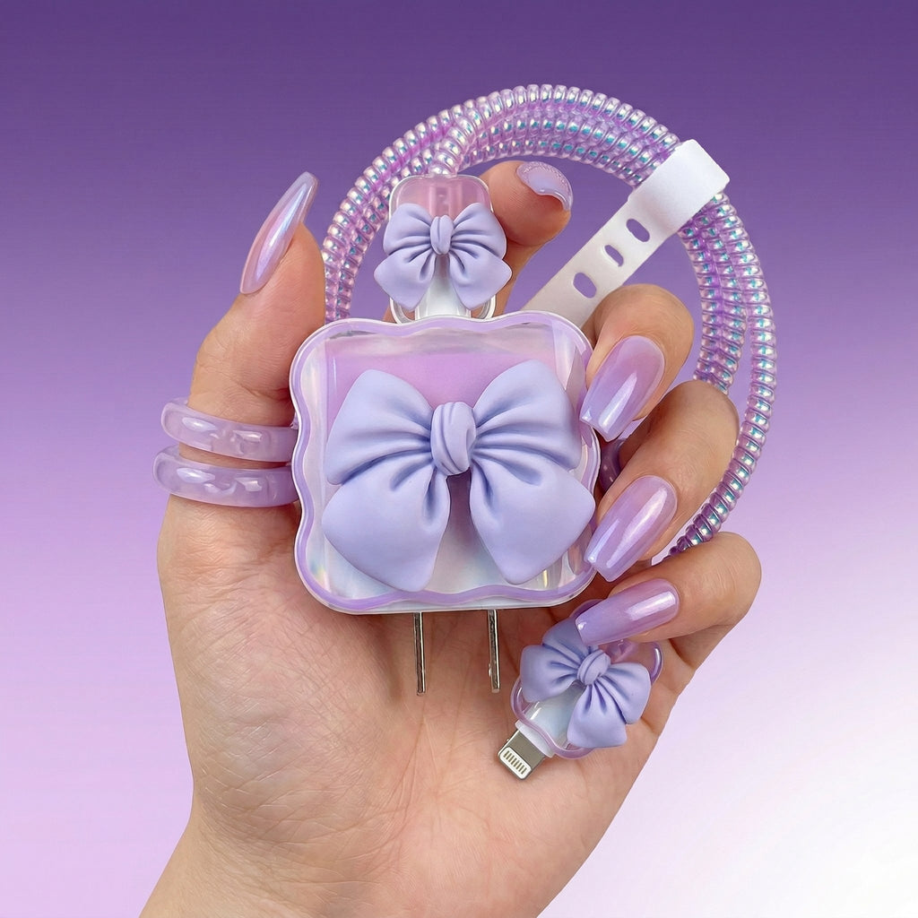 Cute Bow Charger Cover & Cable Protector