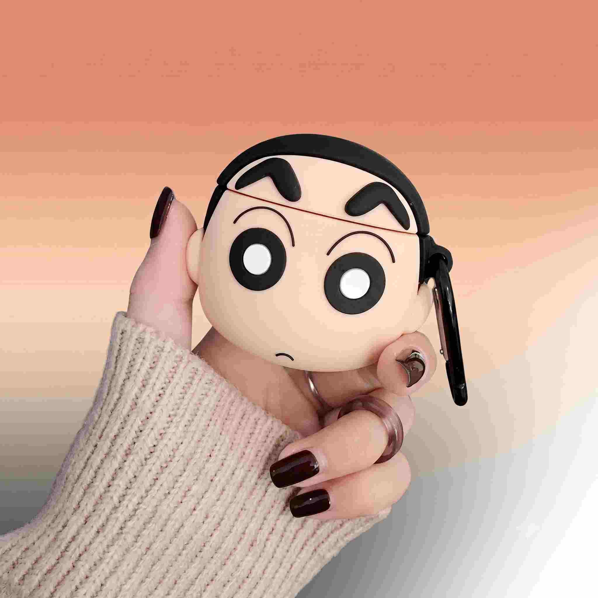 Shinchan Face - Airpods Cover for Apple AirPods Pro - Premium Silicone Case Cover