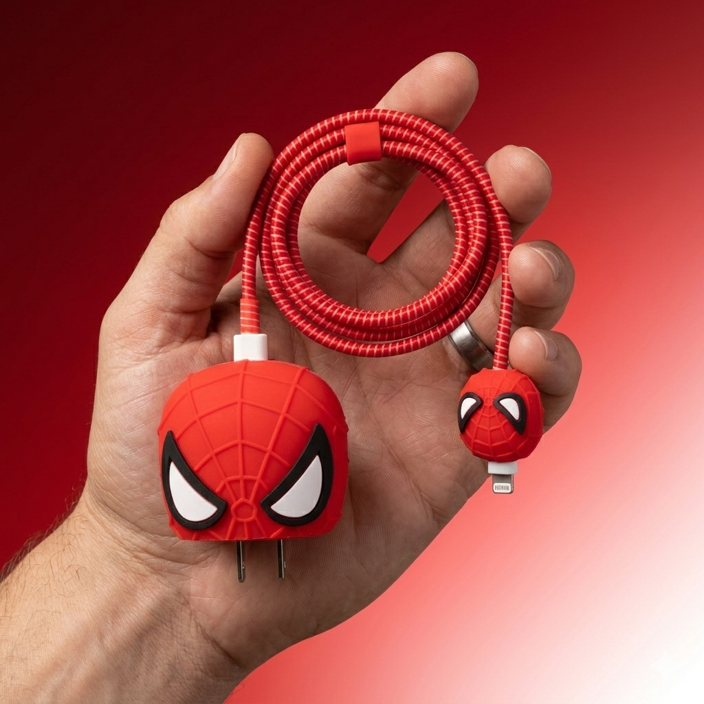Spiderman Charger Cover & Cable Protector