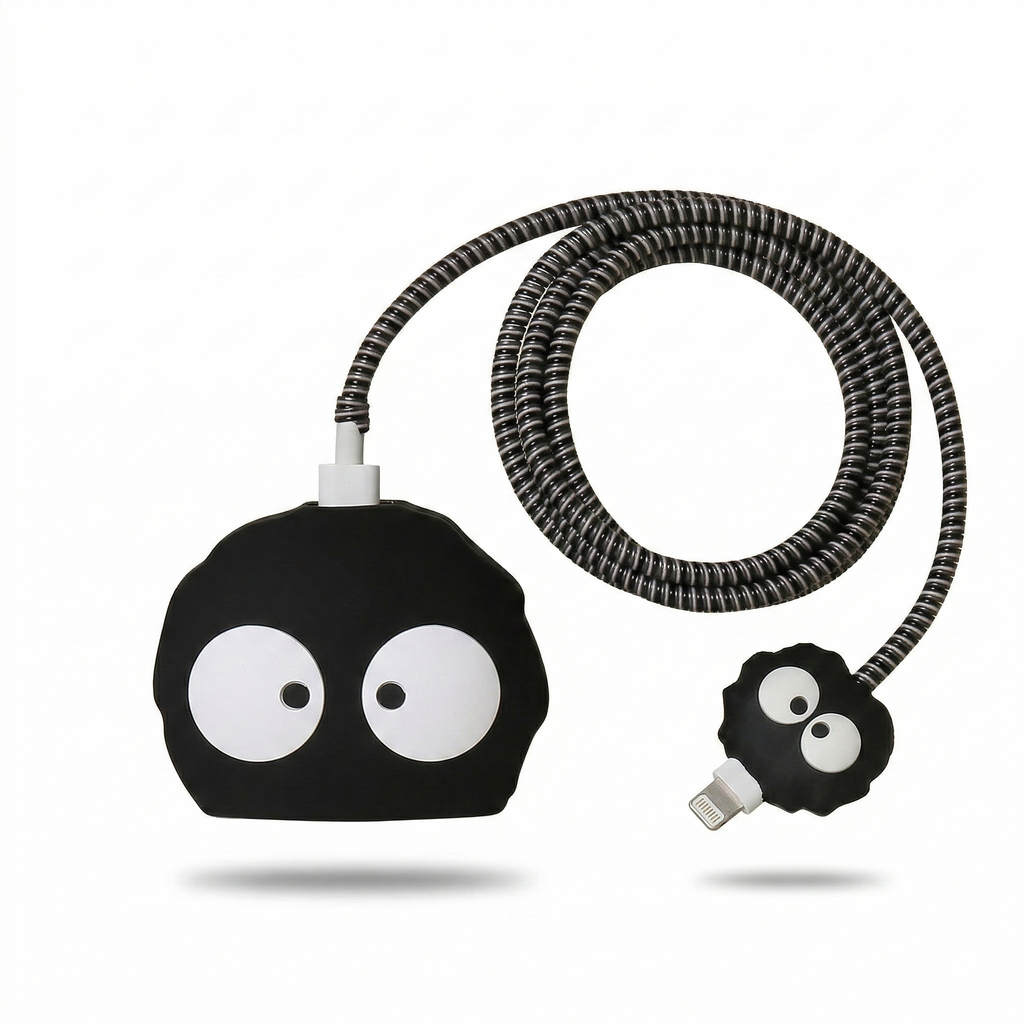 Cartoon Eyes Charger Cover & Cable Protector