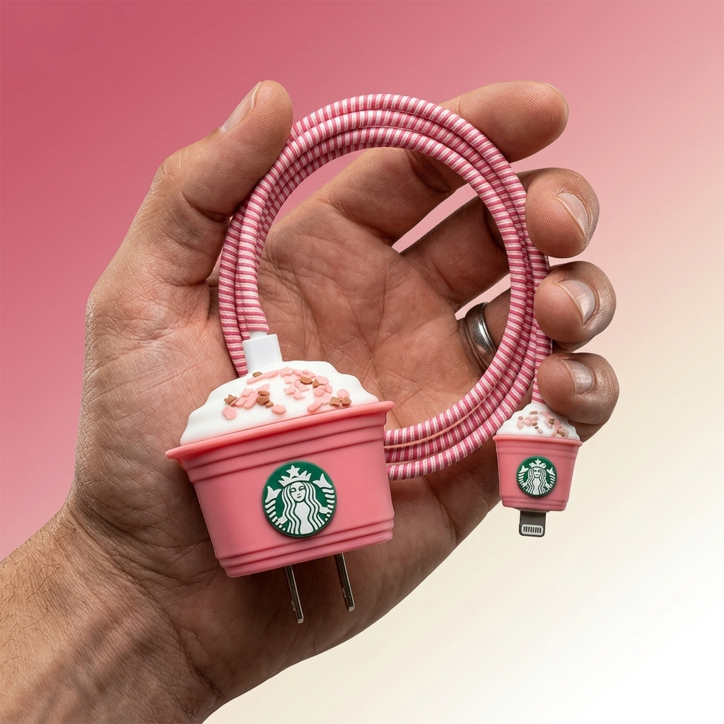 Startbucks Strawberry Cup Charger Cover