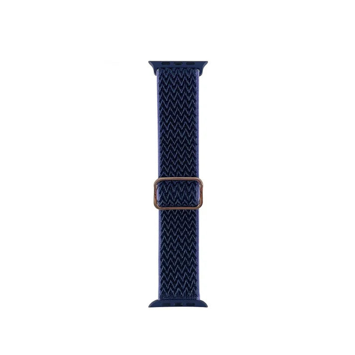 iWatch 42-44-45mm - Braided Nylon Elastic - Santa Barbara Leather Strap