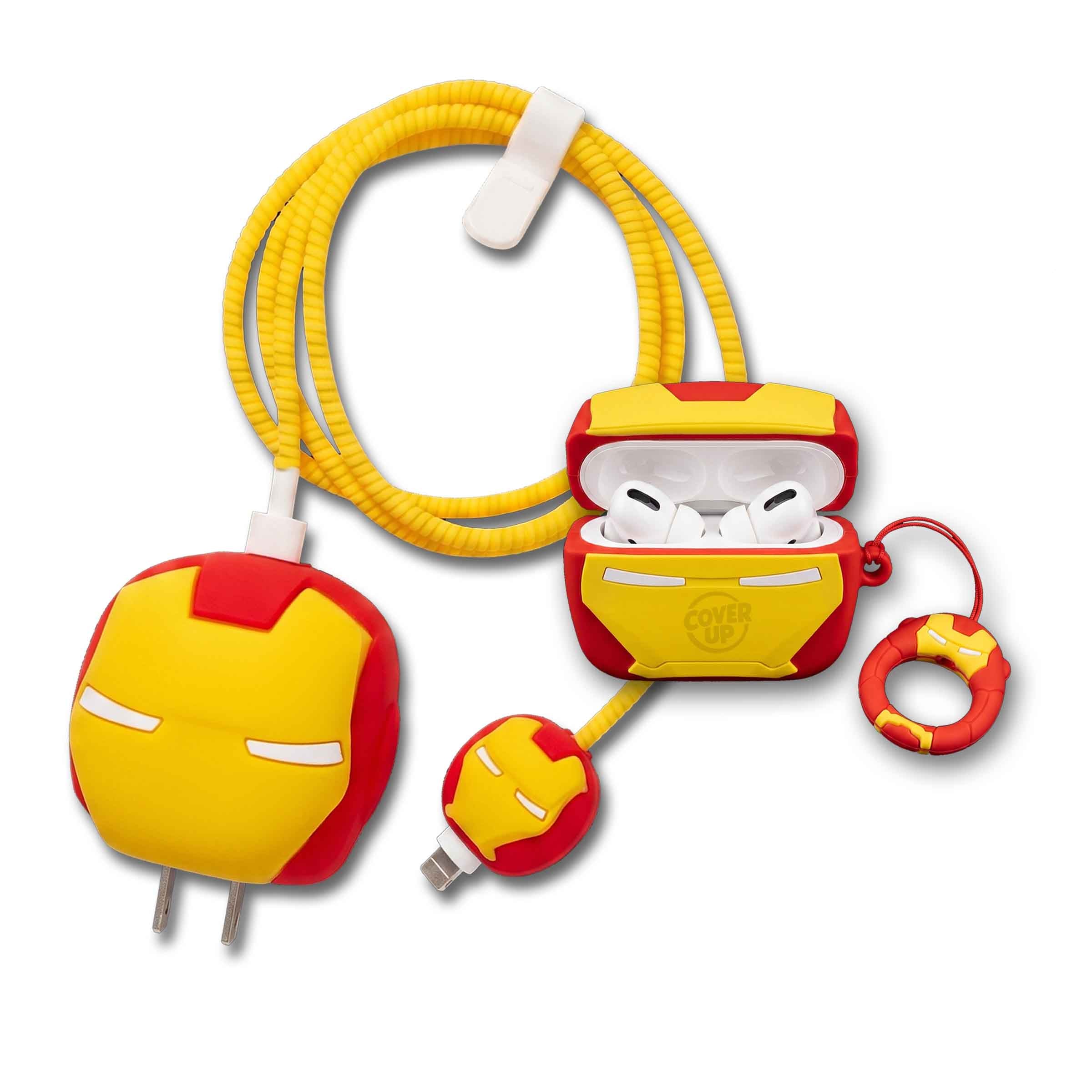 Iron Man 3D Charger Cover & AirPods Case Combo | Marvel Edition