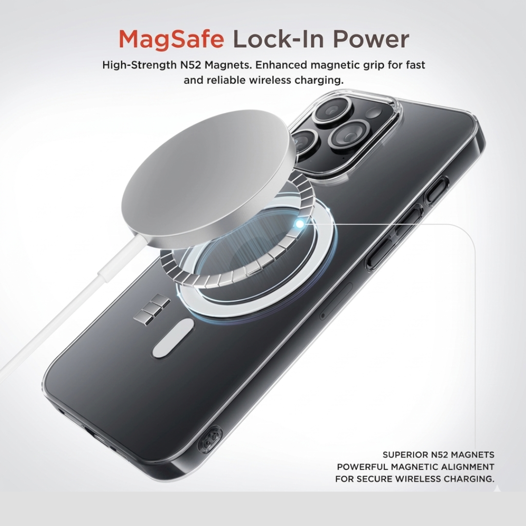 Anti-Yellow Magnetic Clear Case for iPhone