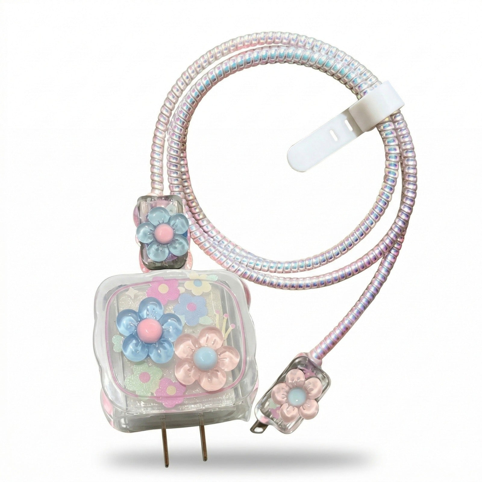 Floral Charger Cover & Cable Protector