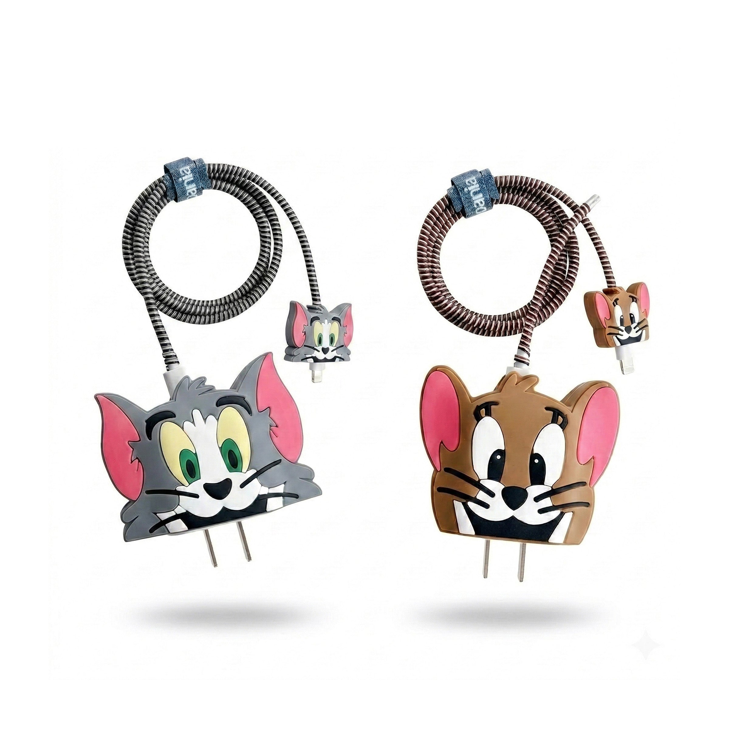 Tom And Jerry Cartoon Cat Charger Case Combo Pack