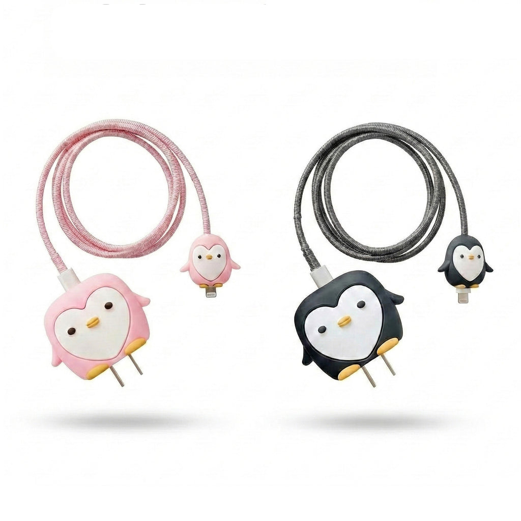Cute Penguin Charger Case Combo Pack