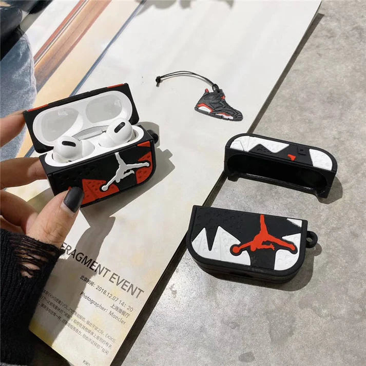 Jordan Jumpman Case for Apple AirPods pro 2 - Premium Silicone Cover with Shoe Key Handle